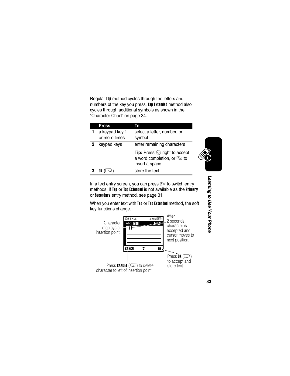 Motorola V260/V262 User Manual | Page 35 / 122