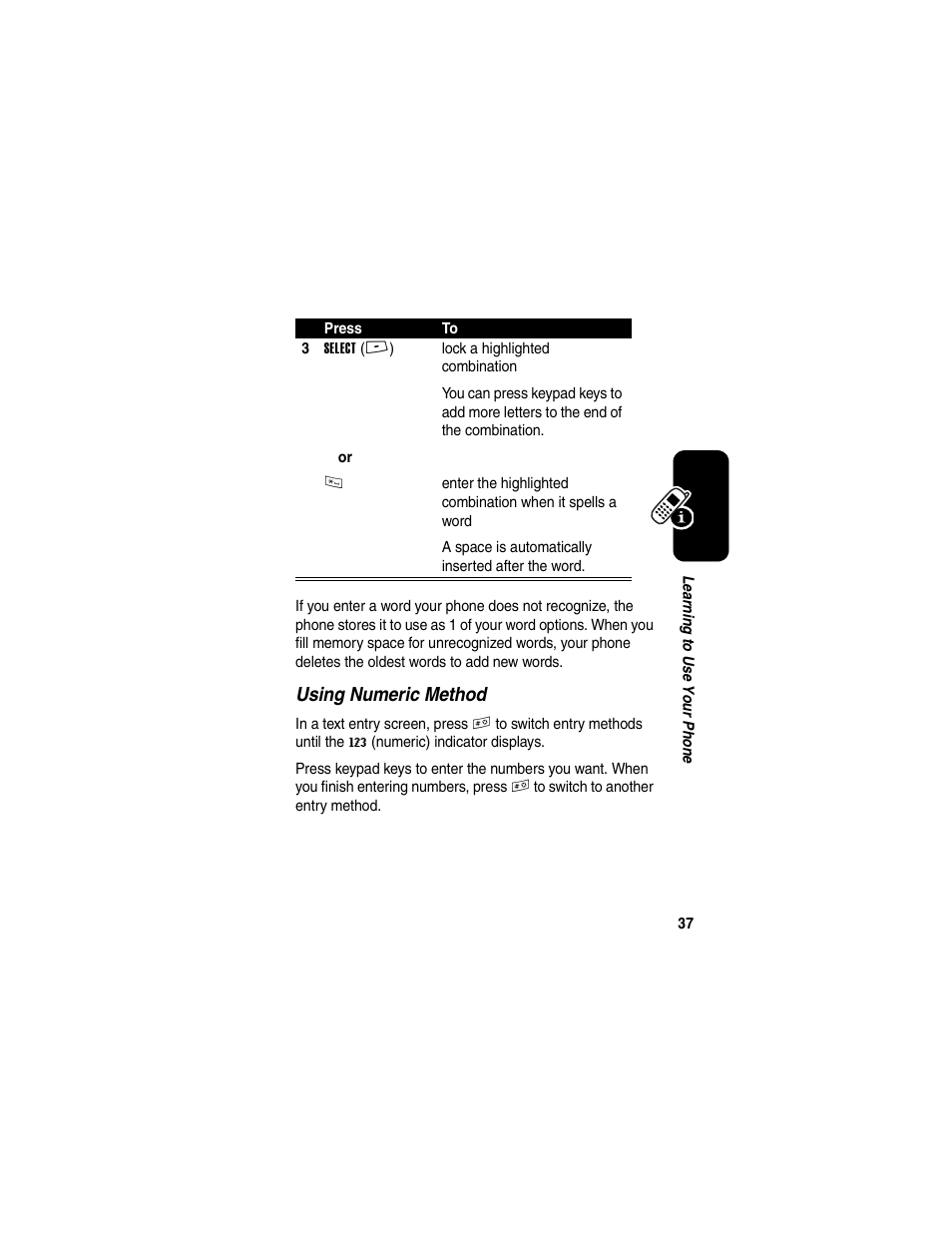 Motorola V260/V262 User Manual | Page 39 / 122