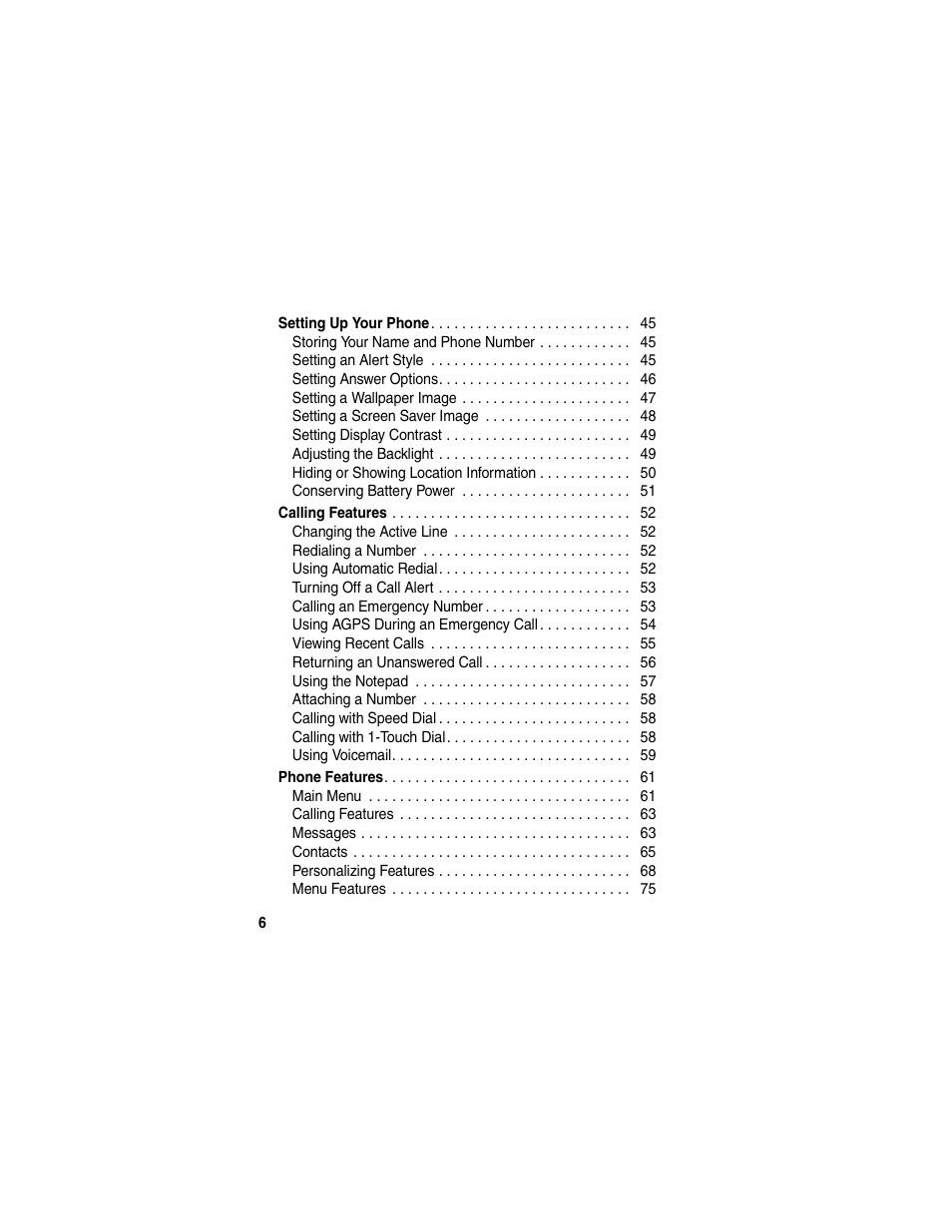 Motorola V260/V262 User Manual | Page 8 / 122