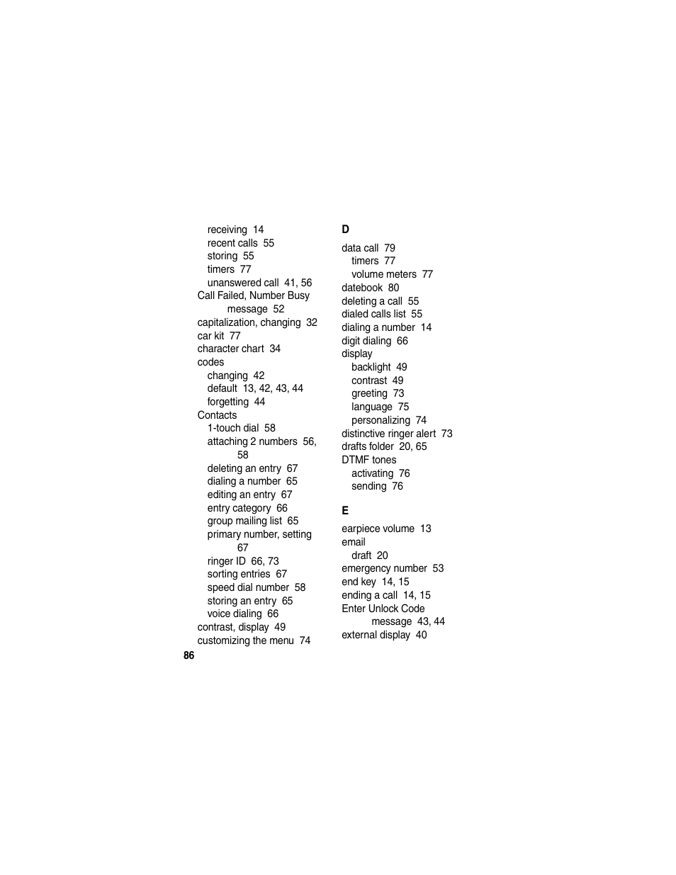 Motorola V260/V262 User Manual | Page 88 / 122