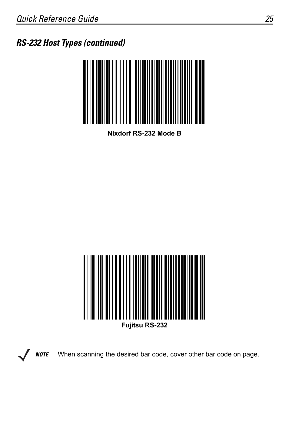 Rs-232 host types (continued) | Motorola LS7708 User Manual | Page 25 / 36