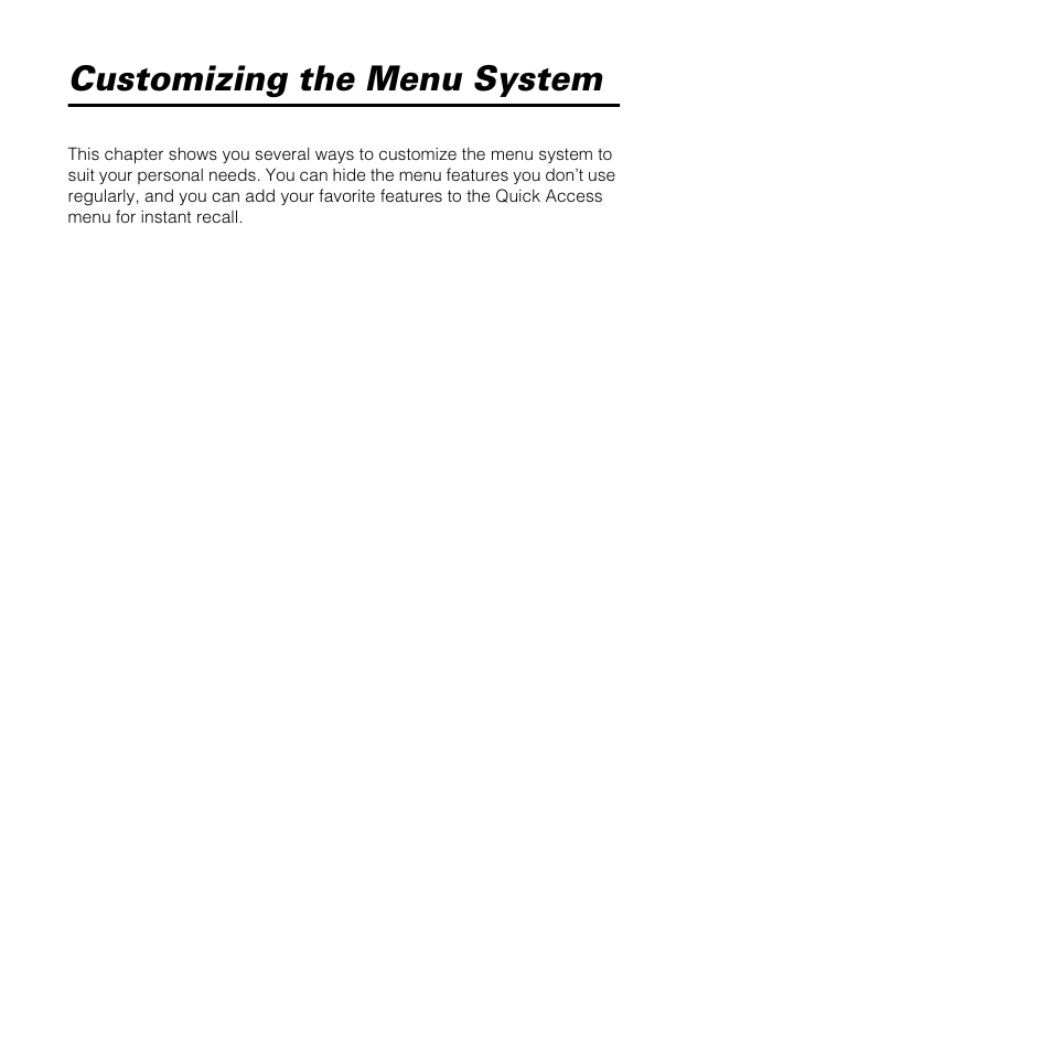 Customizing the menu system | Motorola SATELLITE 9505 User Manual | Page 203 / 228