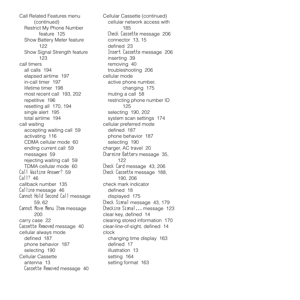 Motorola SATELLITE 9505 User Manual | Page 213 / 228