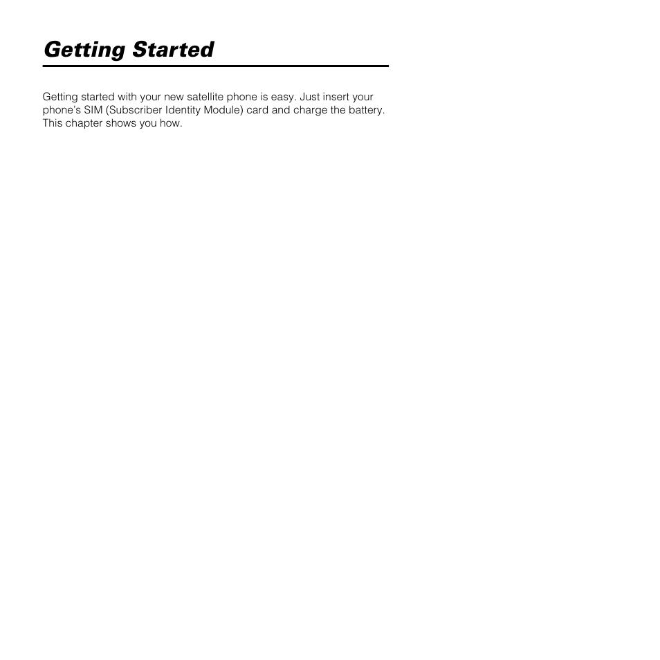 Getting started | Motorola SATELLITE 9505 User Manual | Page 29 / 228