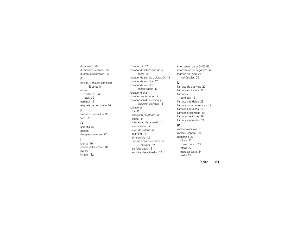 Motorola Evoke QA4 User Manual | Page 123 / 124