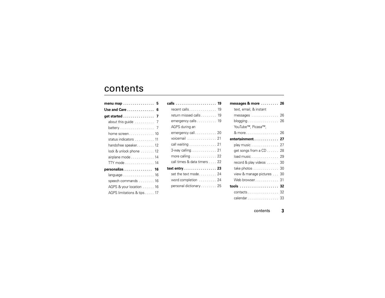 Motorola Evoke QA4 User Manual | Page 5 / 124