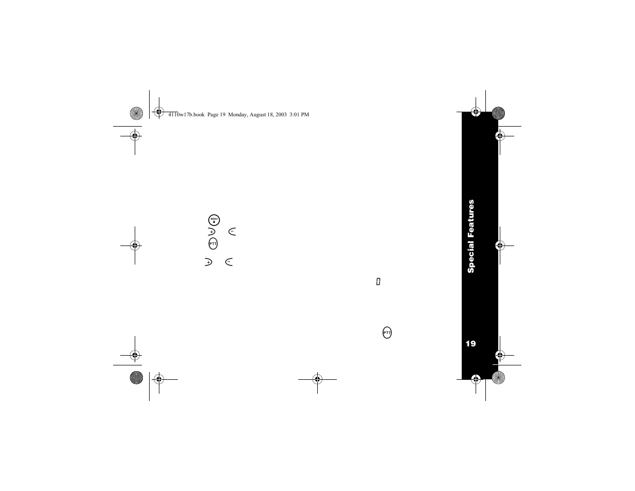 Special features | Motorola T5900 User Manual | Page 21 / 36