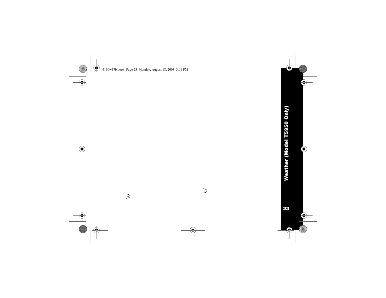 Weather (model t5950 only) | Motorola T5900 User Manual | Page 25 / 36