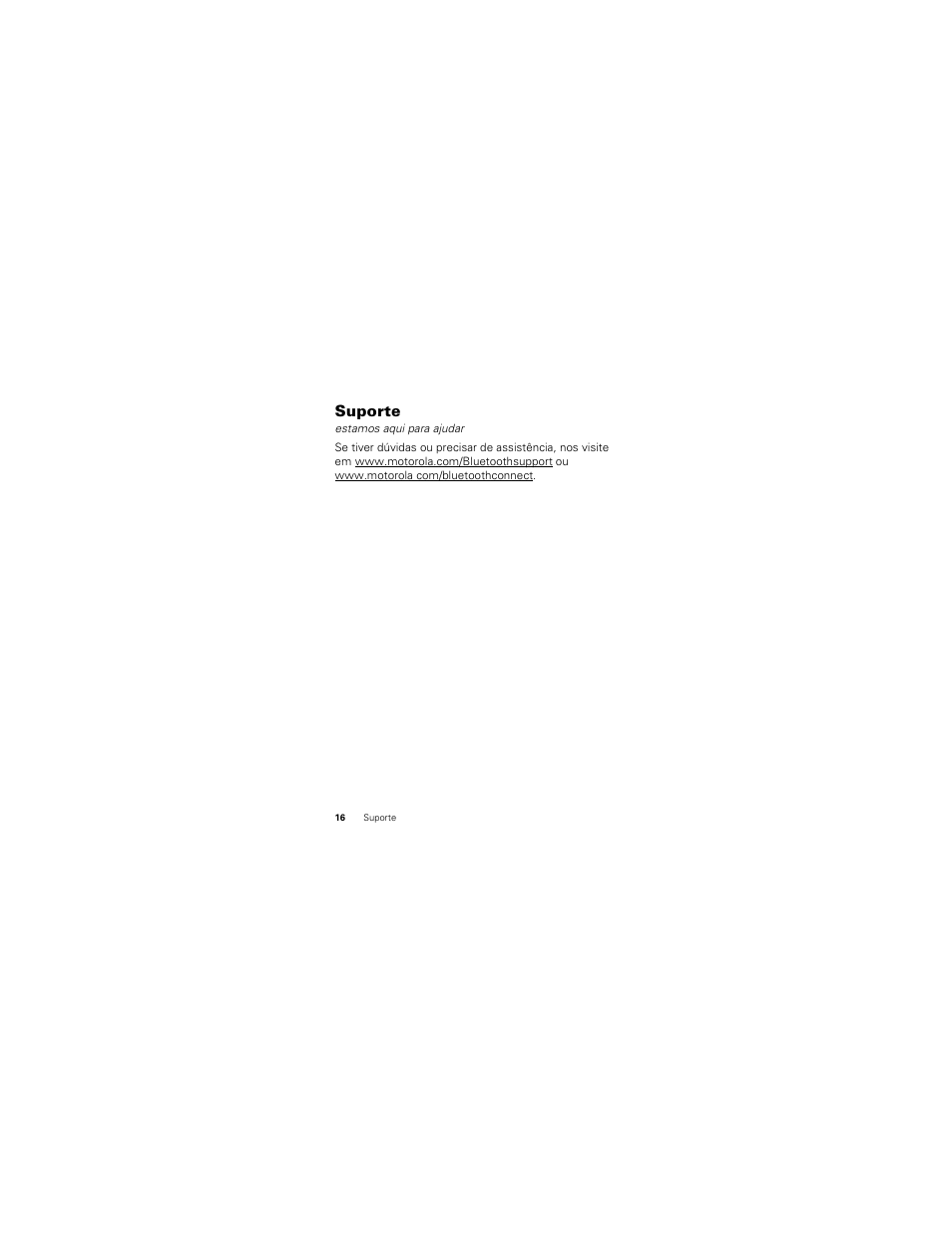 Suporte | Motorola HX520 User Manual | Page 84 / 98