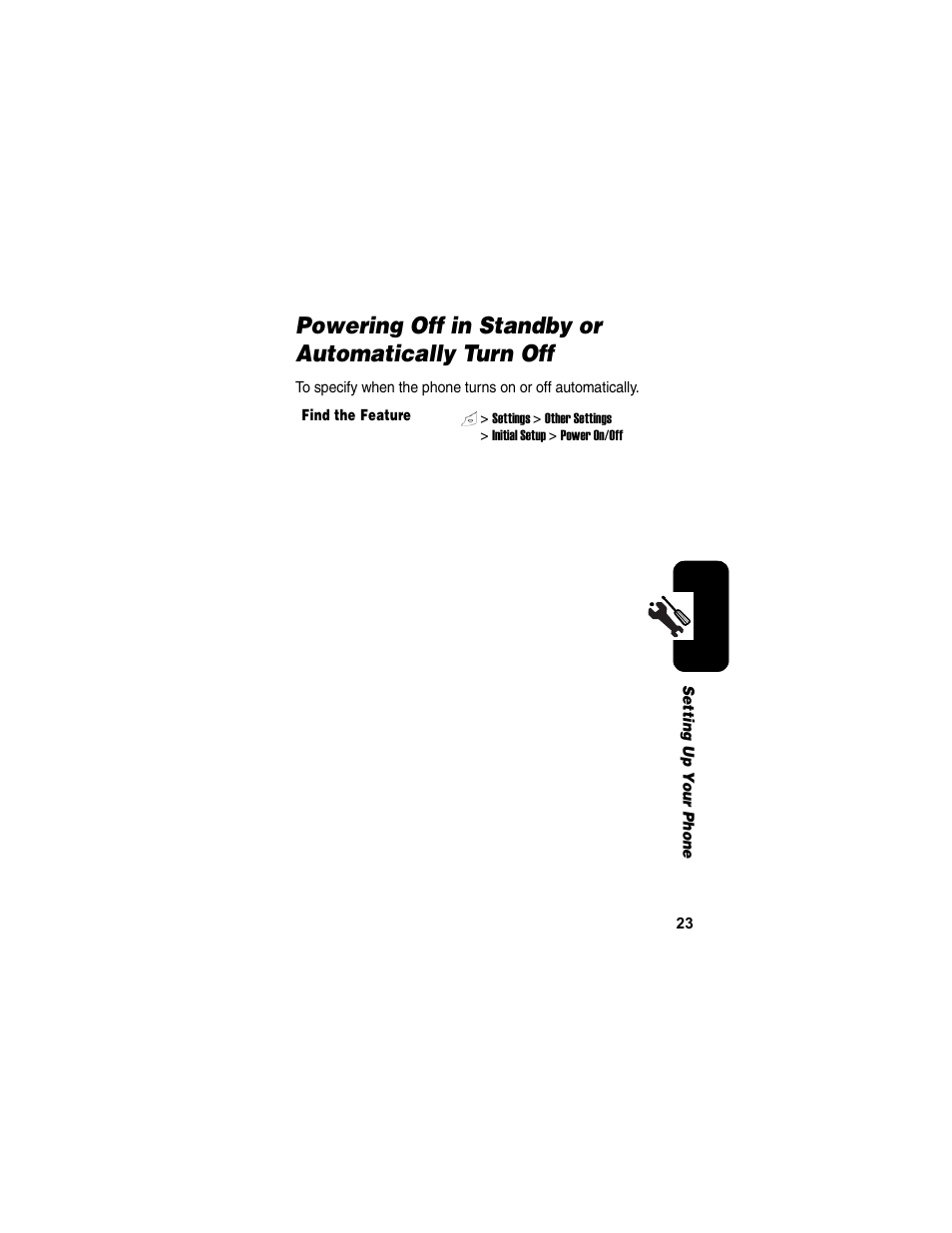 Powering off in standby or automatically turn off | Motorola C155 User Manual | Page 25 / 120