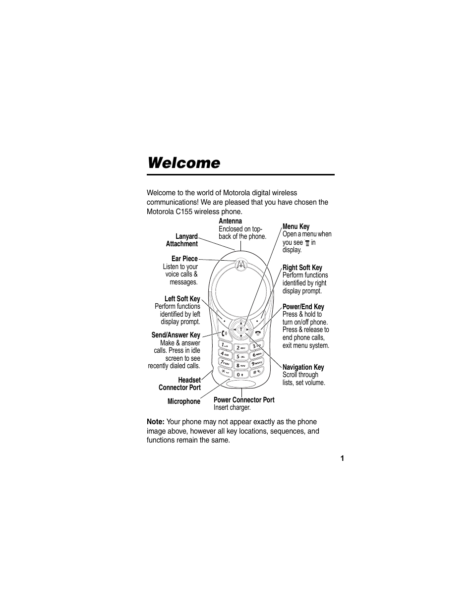 Welcome | Motorola C155 User Manual | Page 3 / 120