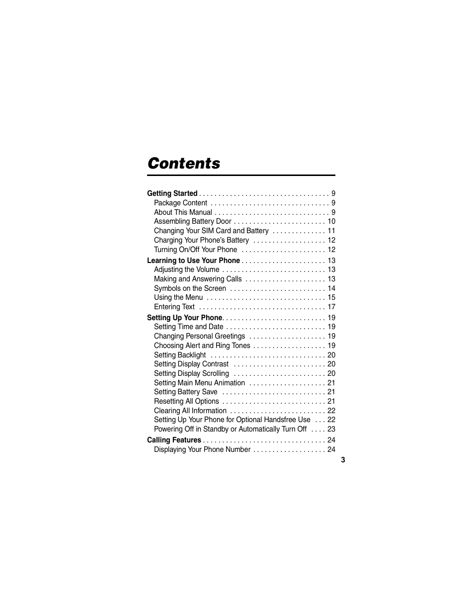 Motorola C155 User Manual | Page 5 / 120