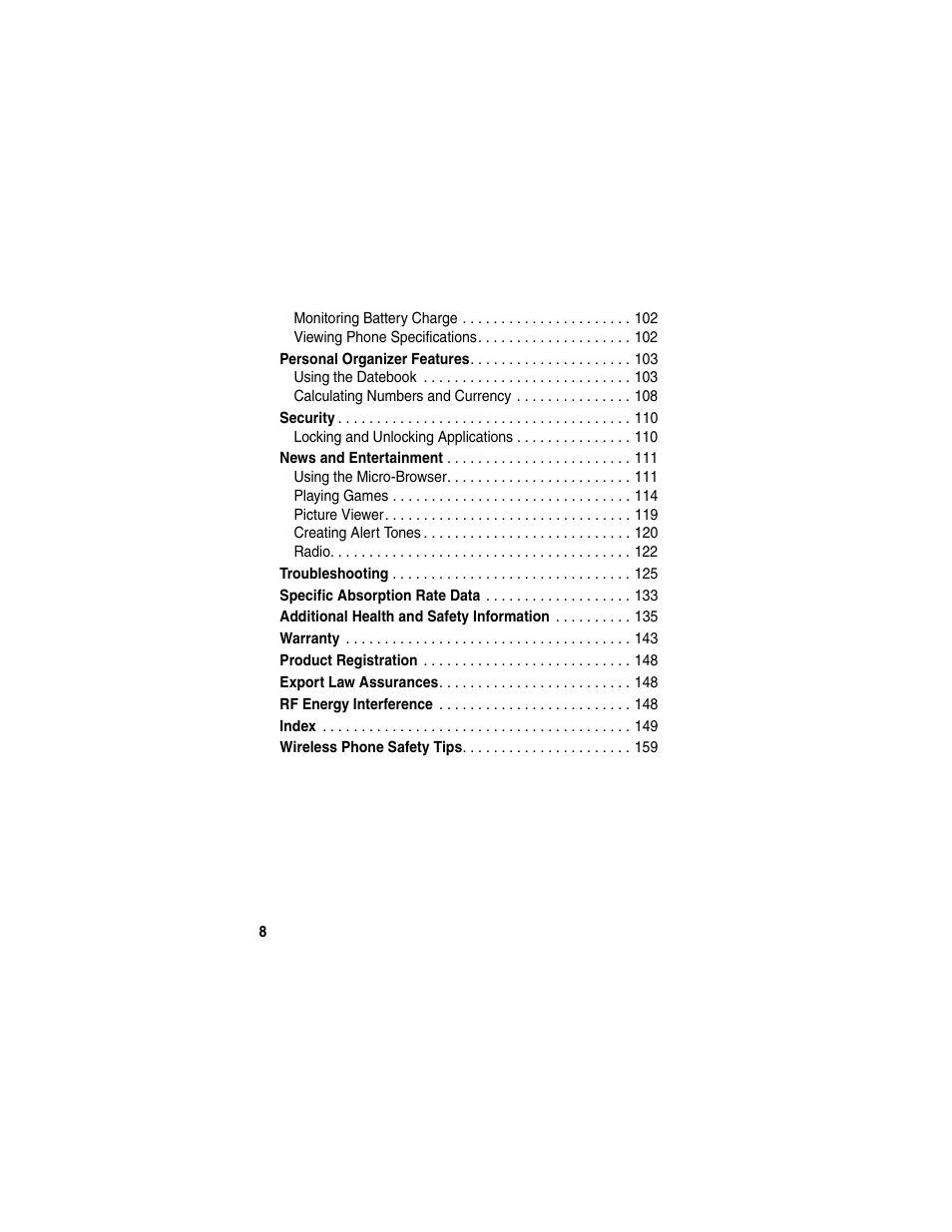 Motorola C330 User Manual | Page 10 / 166