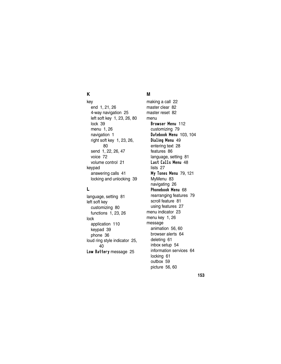 Motorola C330 User Manual | Page 155 / 166