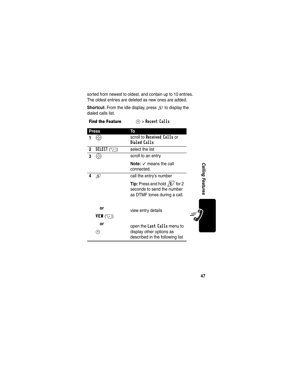 Motorola C330 User Manual | Page 49 / 166