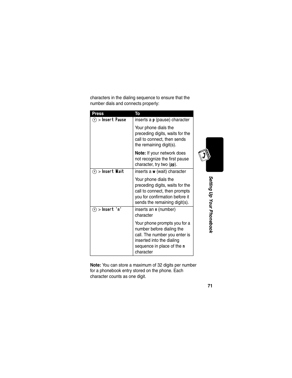 Motorola C330 User Manual | Page 73 / 166