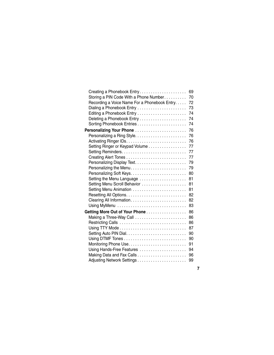 Motorola C330 User Manual | Page 9 / 166