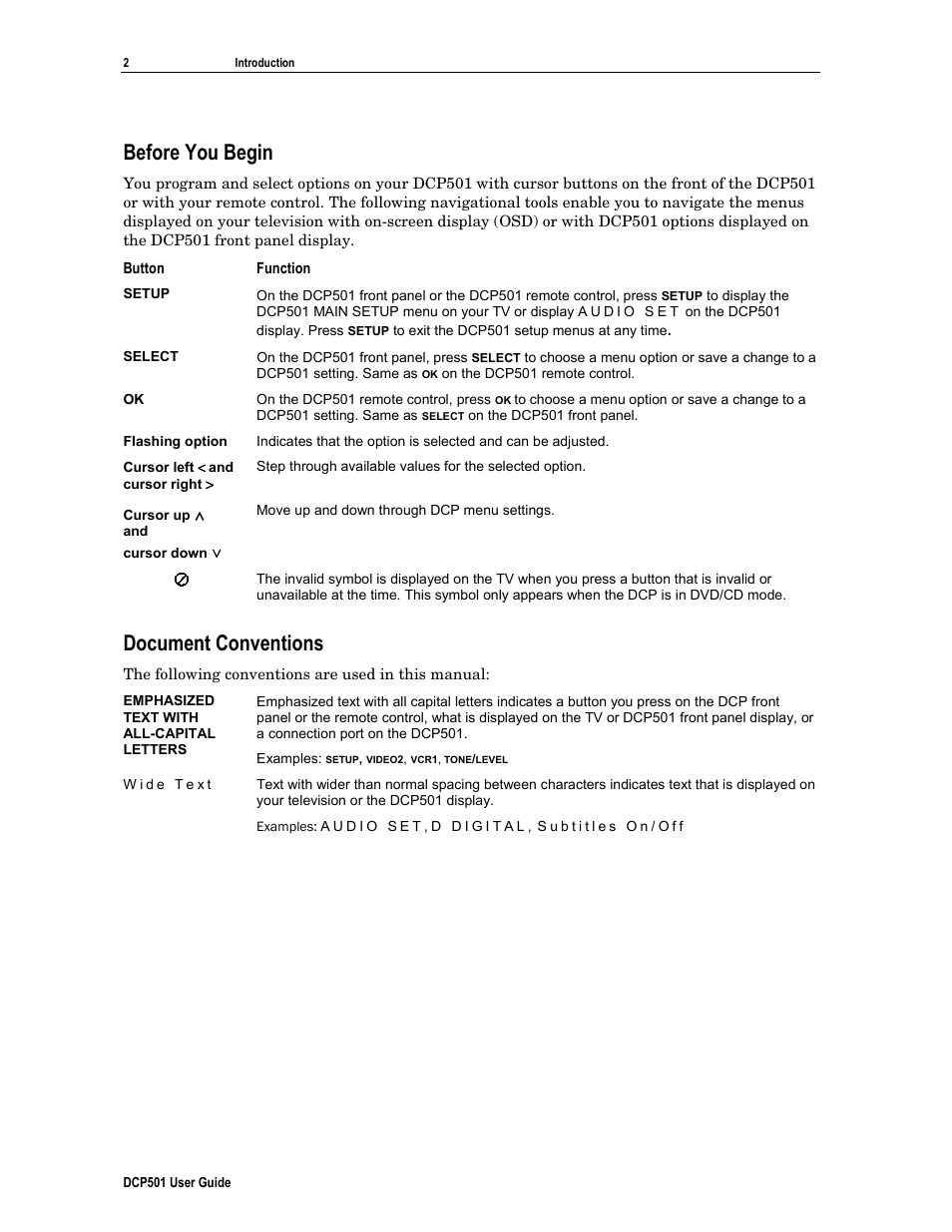 Before you begin, Document conventions | Motorola DCP 501 User Manual | Page 12 / 141