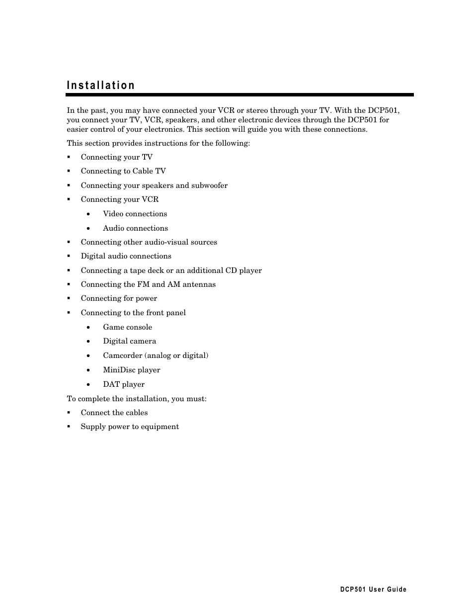 Installation | Motorola DCP 501 User Manual | Page 33 / 141