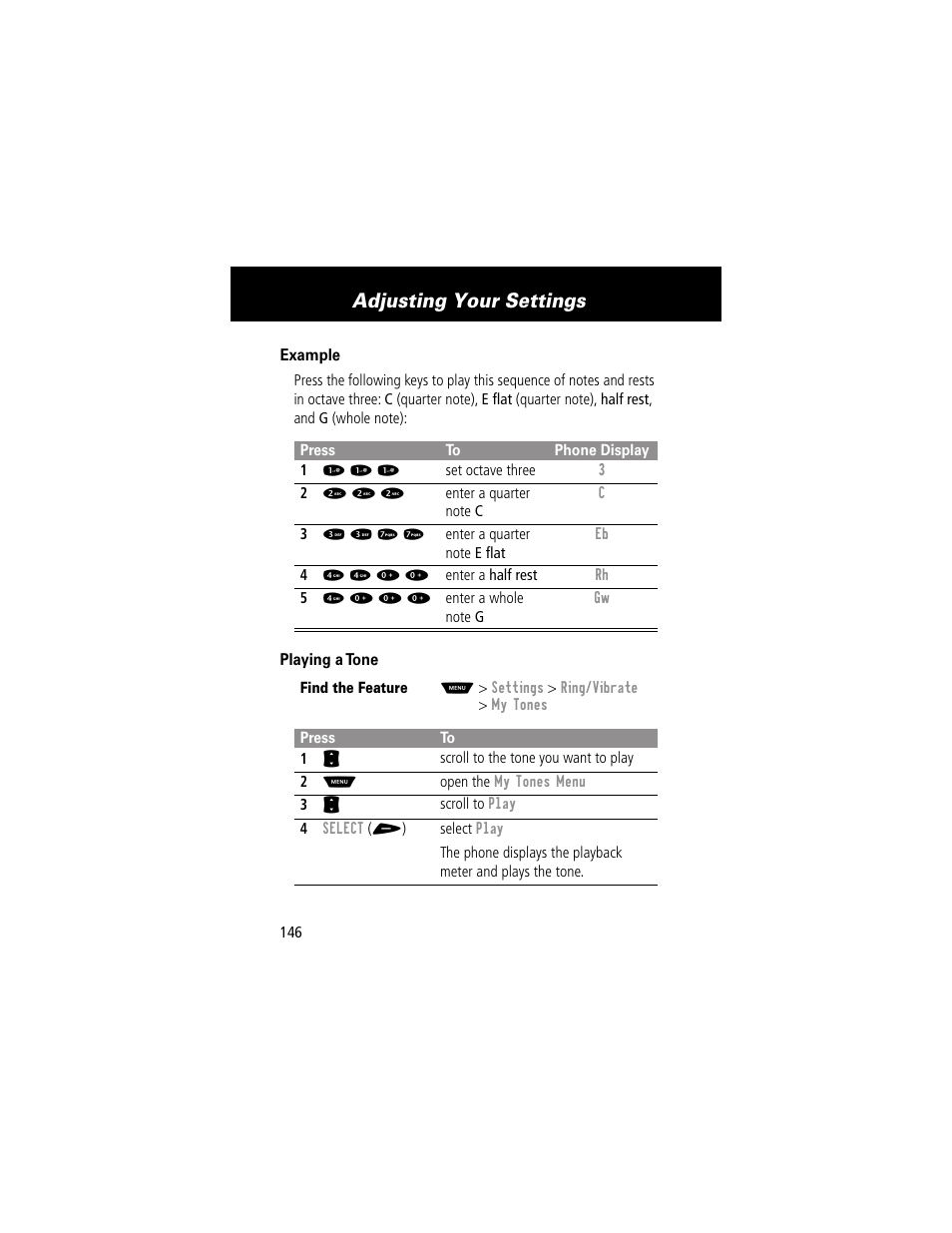 Adjusting your settings | Motorola 60g User Manual | Page 148 / 222