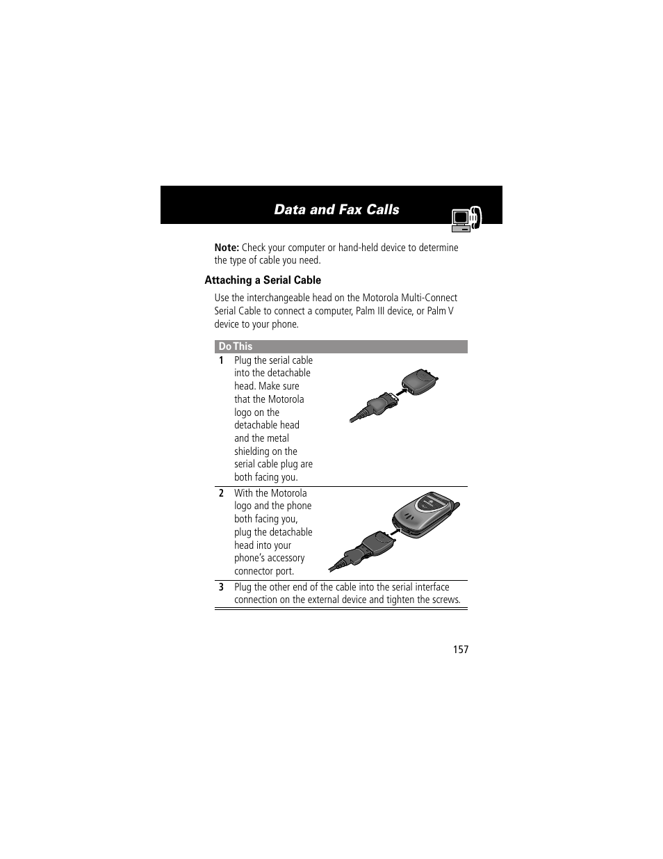 Data and fax calls | Motorola 60g User Manual | Page 159 / 222