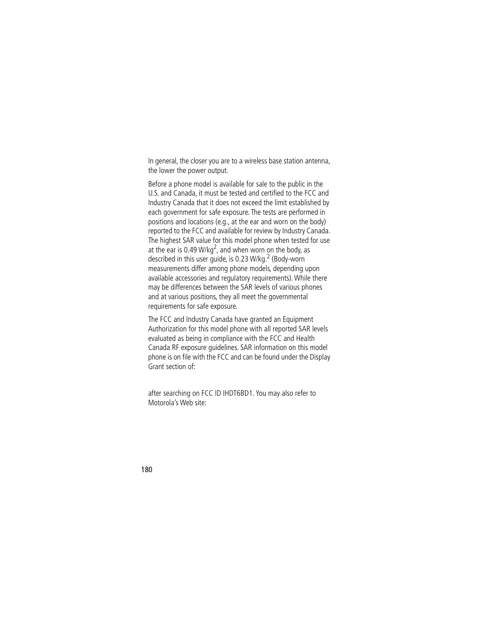 Motorola 60g User Manual | Page 182 / 222