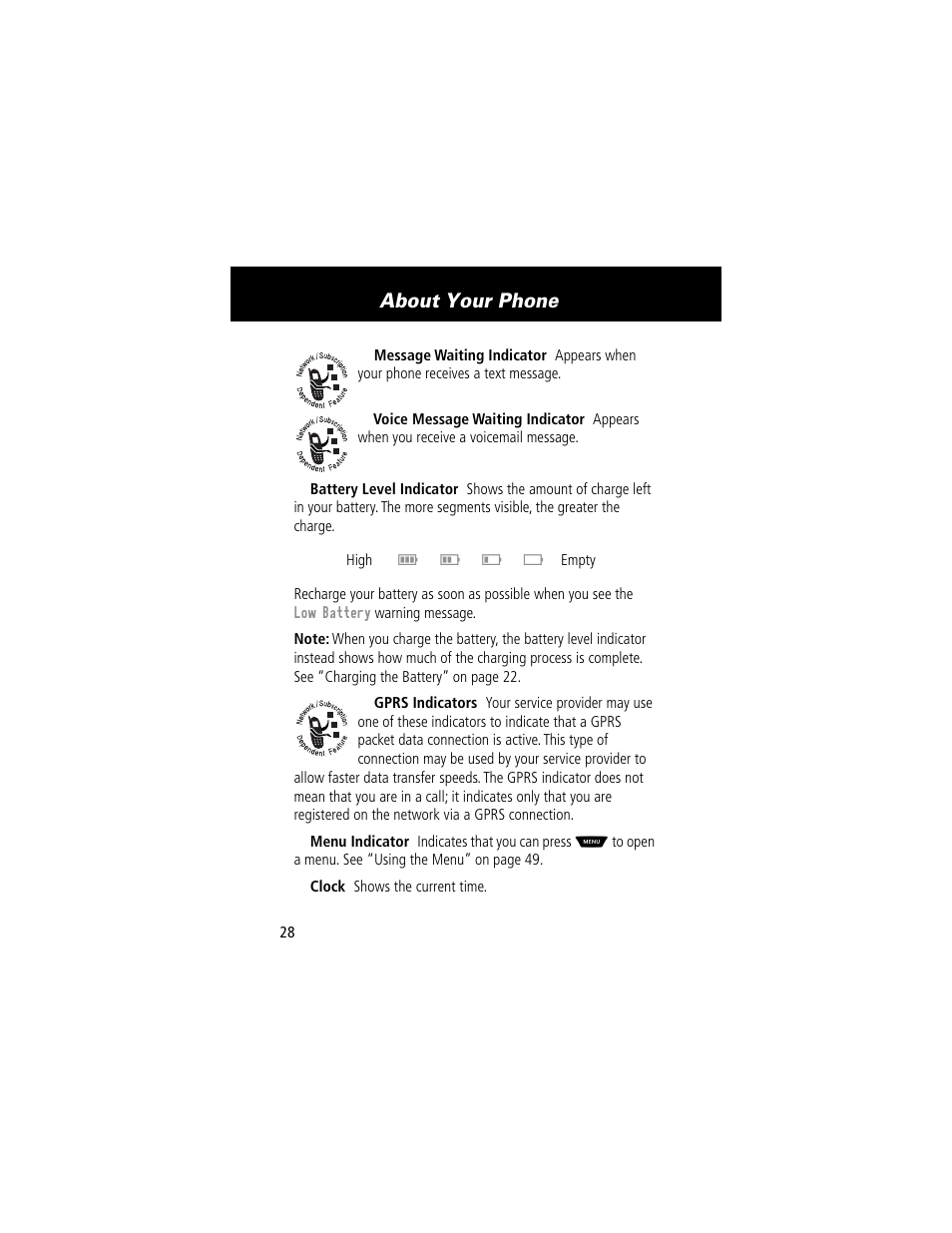 About your phone | Motorola 60g User Manual | Page 30 / 222