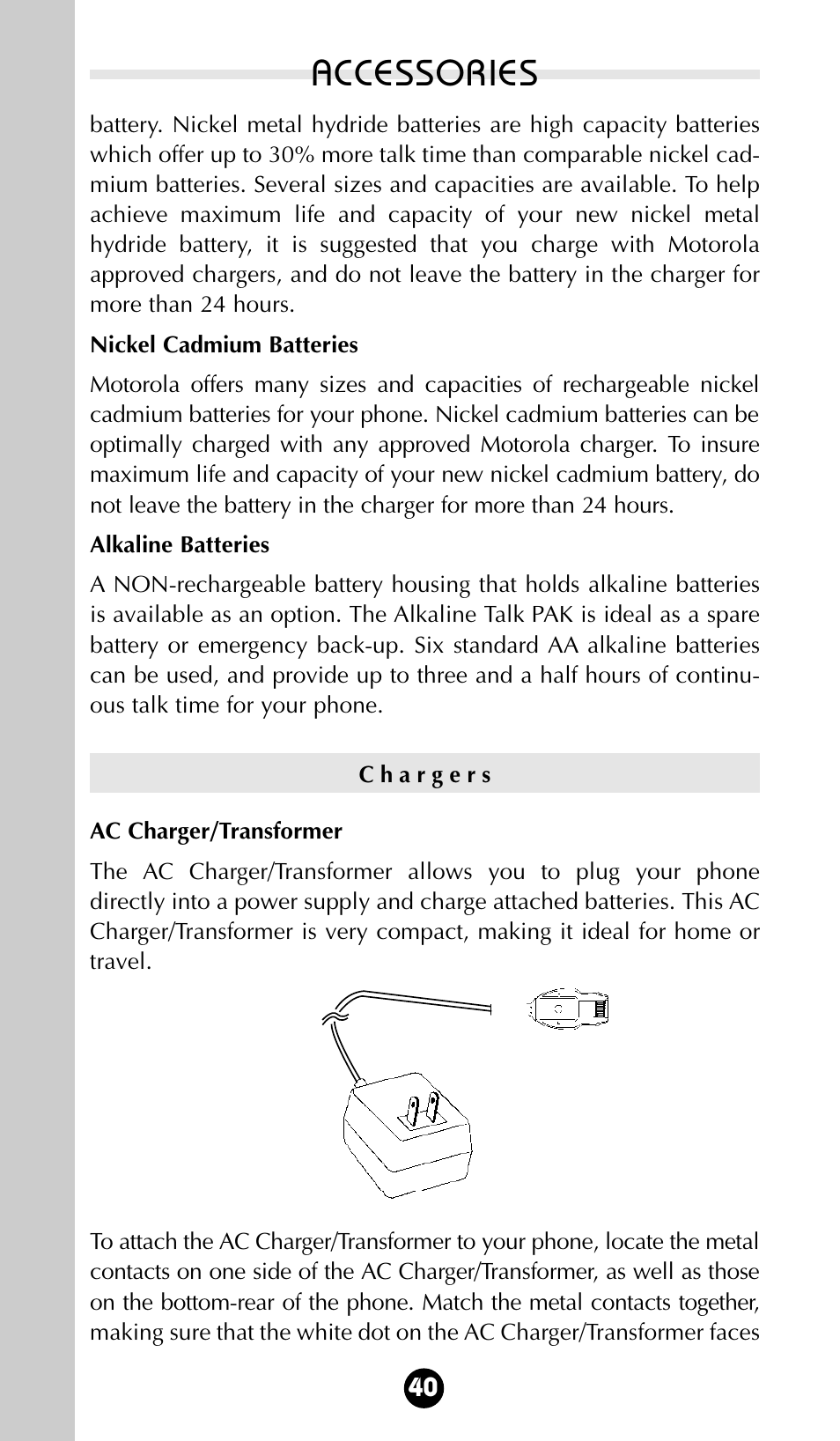 Accessories | Motorola 68P09396A92-A User Manual | Page 40 / 64