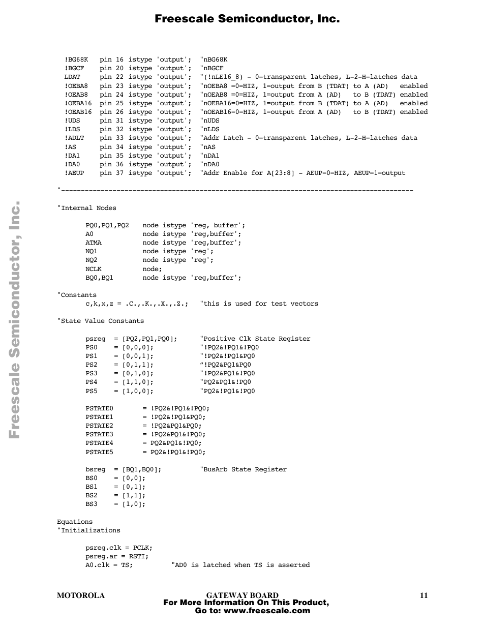 Freescale semiconductor, inc | Motorola VL-RISC MCF5202 User Manual | Page 11 / 19