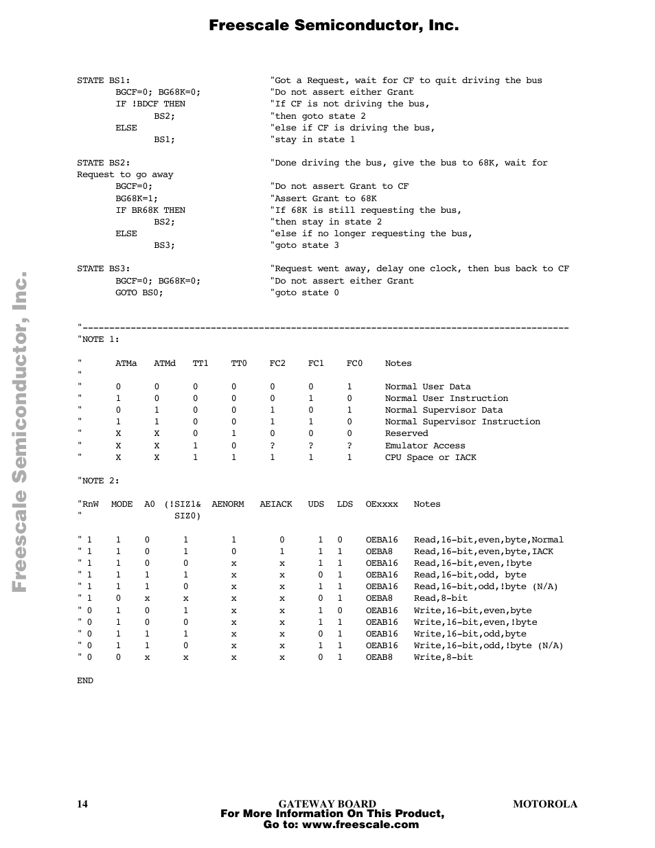 Freescale semiconductor, inc | Motorola VL-RISC MCF5202 User Manual | Page 14 / 19