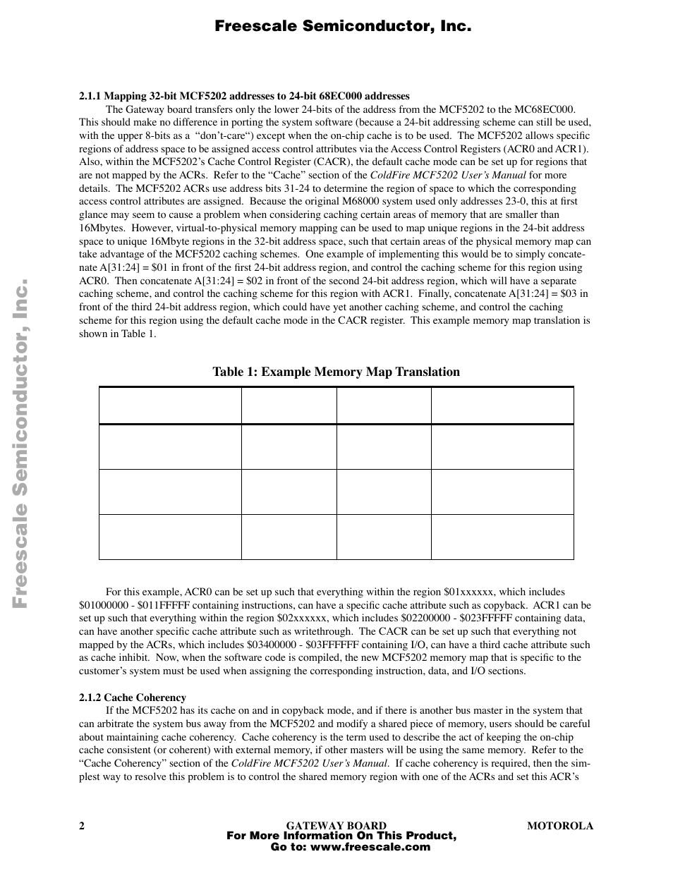 Motorola VL-RISC MCF5202 User Manual | Page 2 / 19