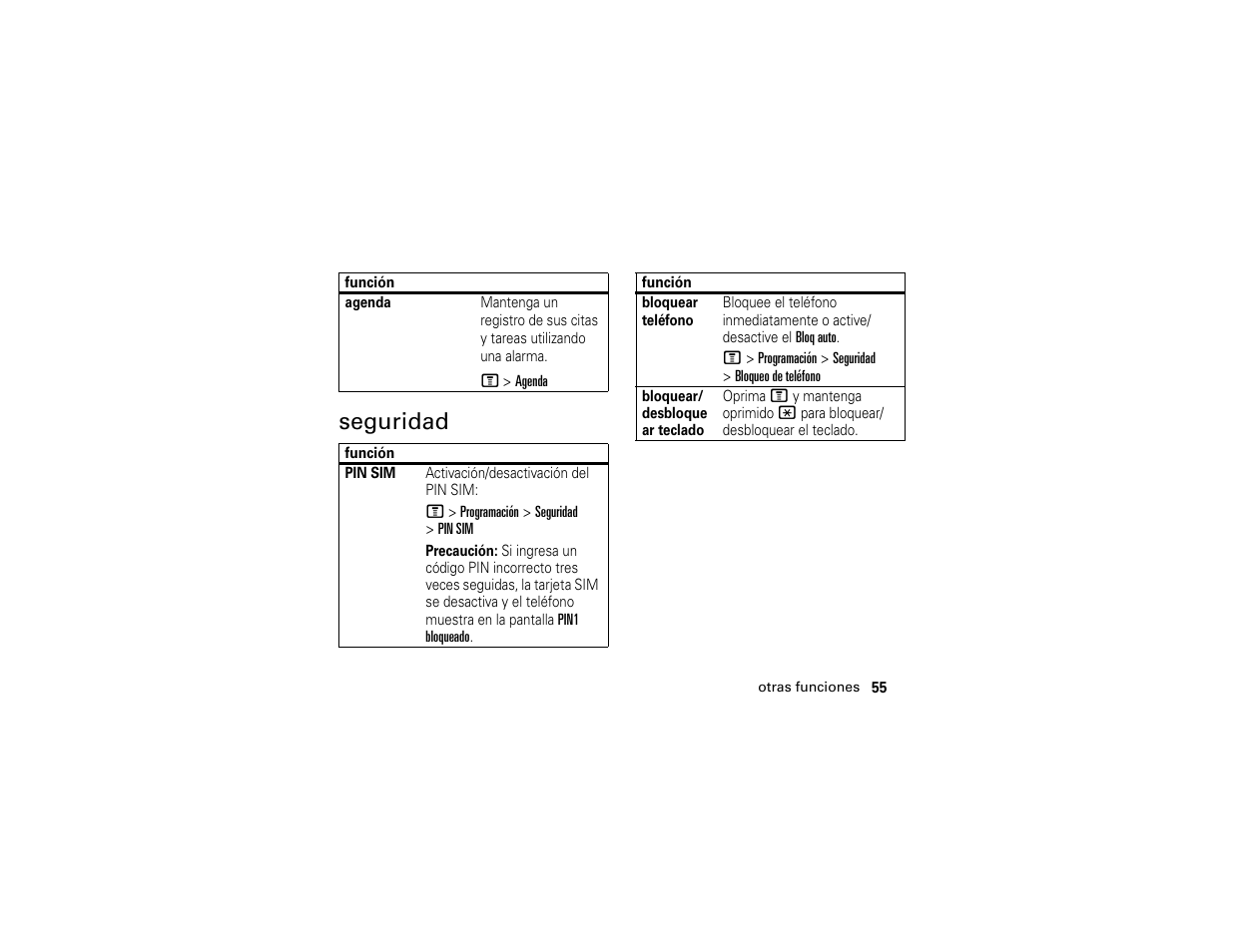 Seguridad | Motorola C139 User Manual | Page 139 / 174