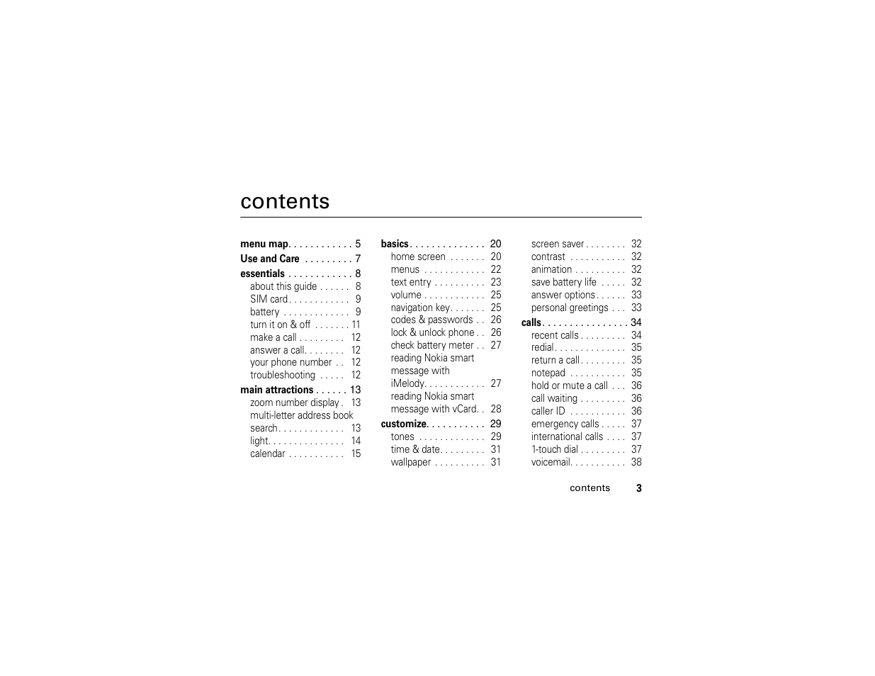 Motorola C139 User Manual | Page 5 / 174