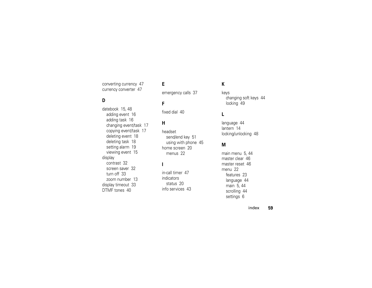 Motorola C139 User Manual | Page 61 / 174