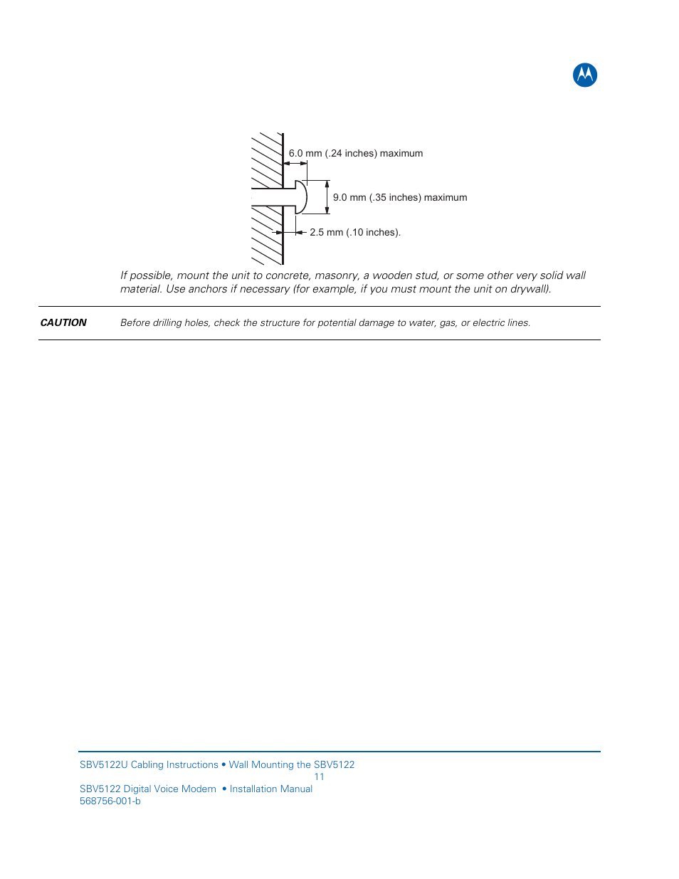 Motorola DIGITAL VOICE MODEM SBV5122 User Manual | Page 19 / 24