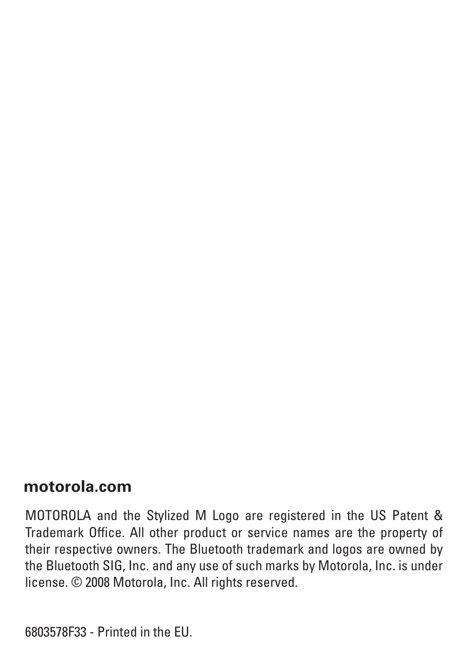 Motorola MOTOPURE H15 User Manual | Page 14 / 14