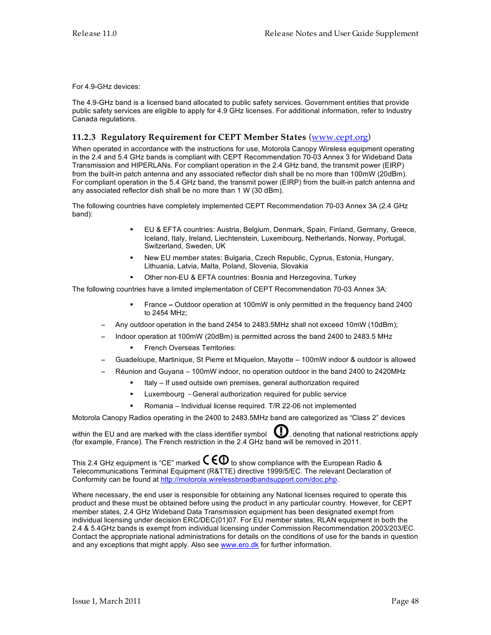 Motorola Canopy FSK and OFDM radios PTP 100 (FSK) User Manual | Page 48 / 56