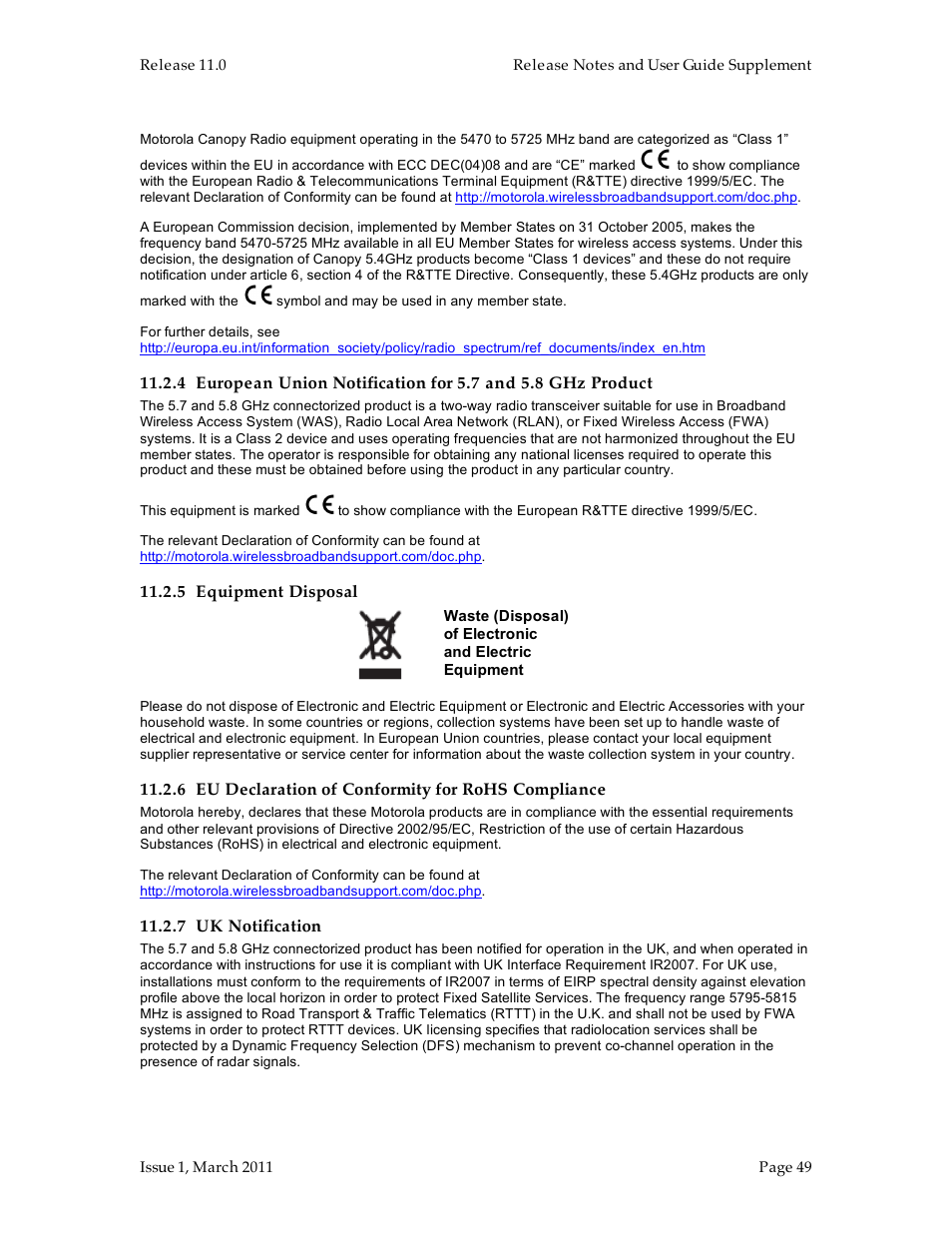 Motorola Canopy FSK and OFDM radios PTP 100 (FSK) User Manual | Page 49 / 56