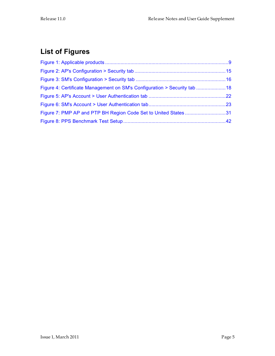 List of figures | Motorola Canopy FSK and OFDM radios PTP 100 (FSK) User Manual | Page 5 / 56