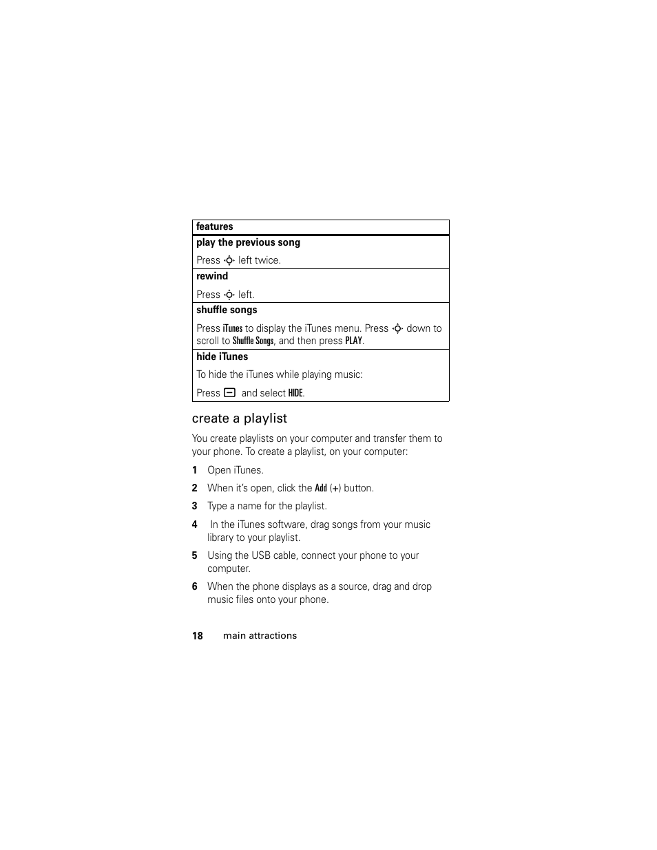 Create a playlist | Motorola HELLOMOTO SLVR L7 User Manual | Page 18 / 104