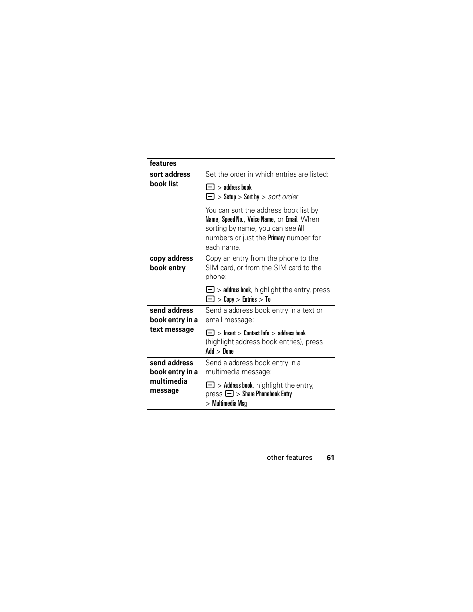 Motorola HELLOMOTO SLVR L7 User Manual | Page 61 / 104