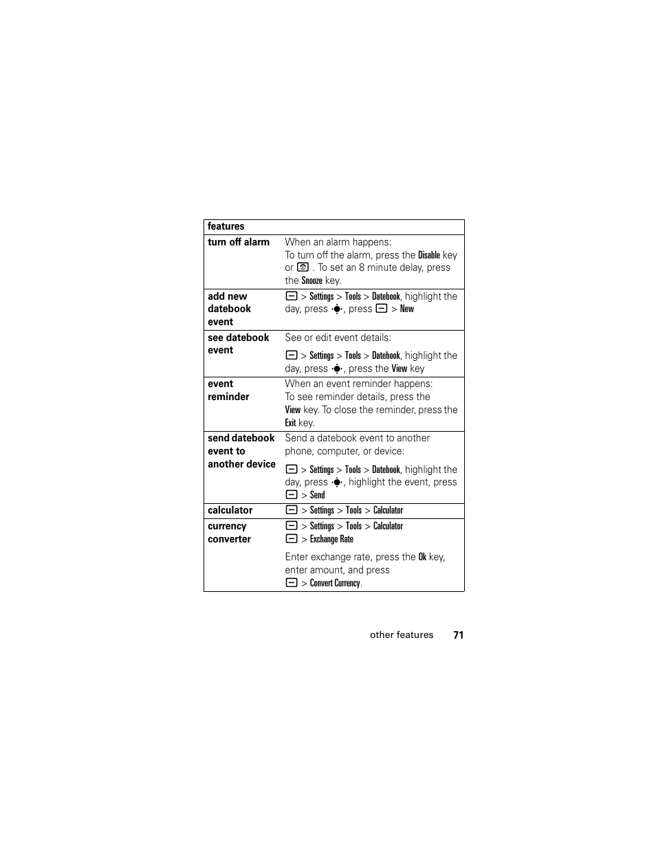 Motorola HELLOMOTO SLVR L7 User Manual | Page 71 / 104