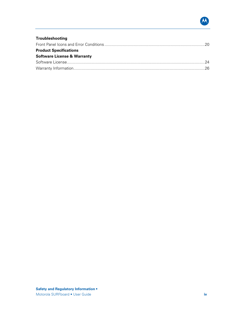 Motorola SURFboard SBG6580 Series User Manual | Page 4 / 36