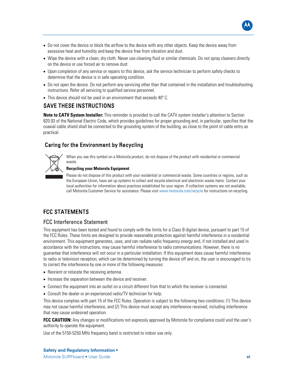 Motorola SURFboard SBG6580 Series User Manual | Page 6 / 36