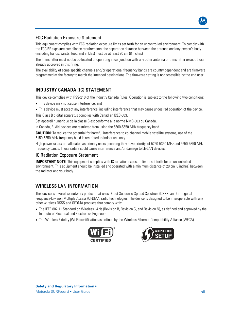 Motorola SURFboard SBG6580 Series User Manual | Page 7 / 36