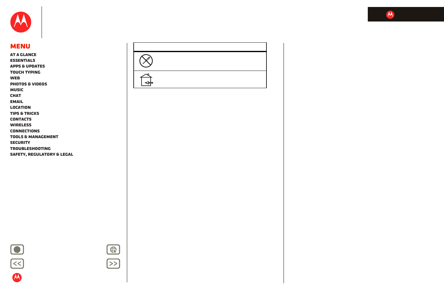 Radio frequency (rf) energy, Specific absorption rate (ieee), Next | Motorola xoom, Menu | Motorola XOOM User Manual | Page 50 / 57