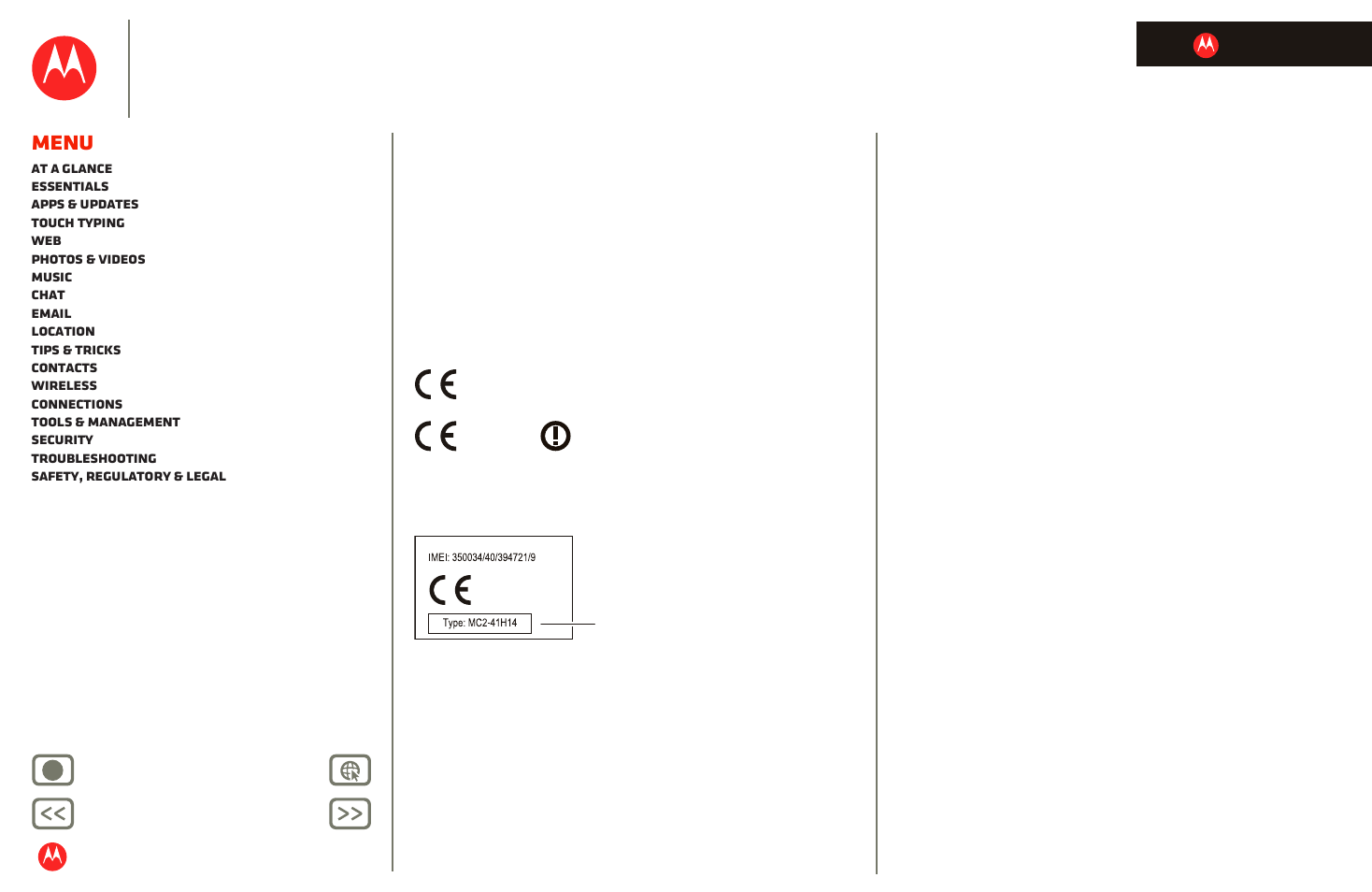 Information from the world health organization, European union directives conformance statement, Fcc notice to users | Industry canada notice to users, Location services (gps & agps), Next, Motorola xoom, Menu | Motorola XOOM User Manual | Page 51 / 57