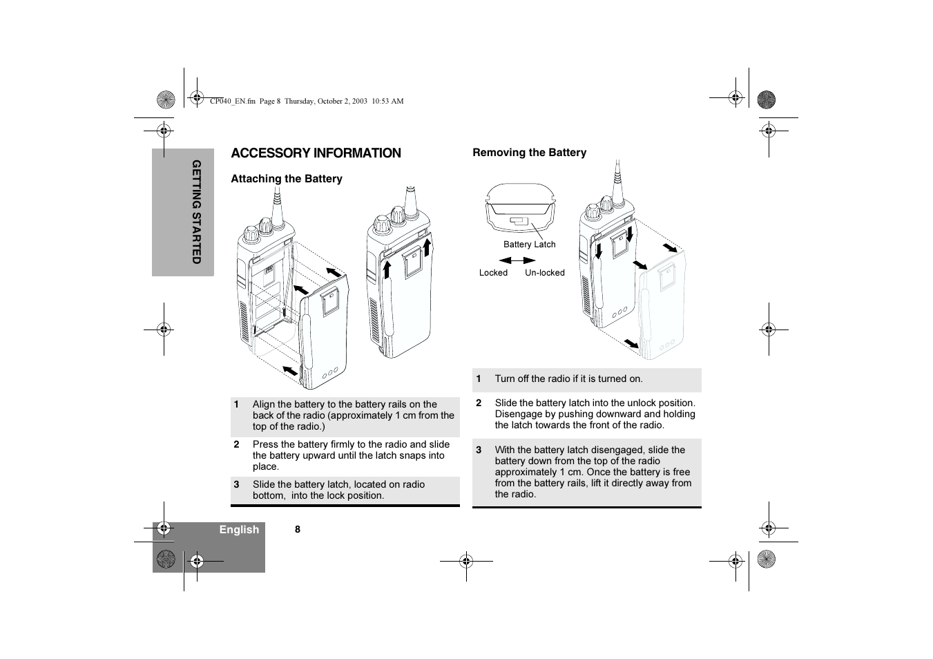 Motorola CP040 User Manual | Page 10 / 292