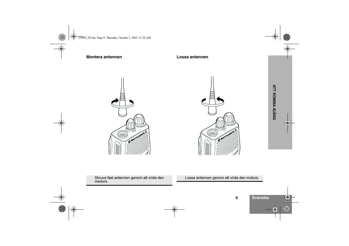 Motorola CP040 User Manual | Page 123 / 292