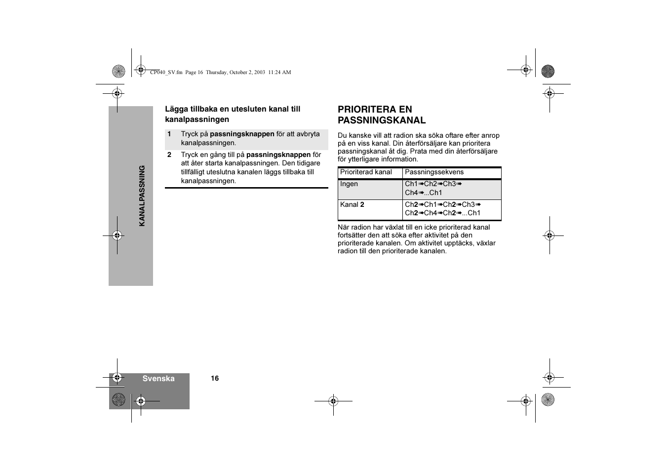 Motorola CP040 User Manual | Page 130 / 292